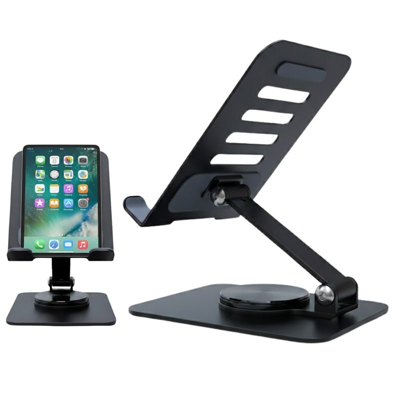 Talala Adjustable Mobile Phone Stand for Desk, Foldable & Portable Smartphone Holder with Strong Metal Base, Hands-Free Phone Stand for Office, Home, Travel, Video Calls, Watching Videos Compatible with iPhone & Android - Image 1